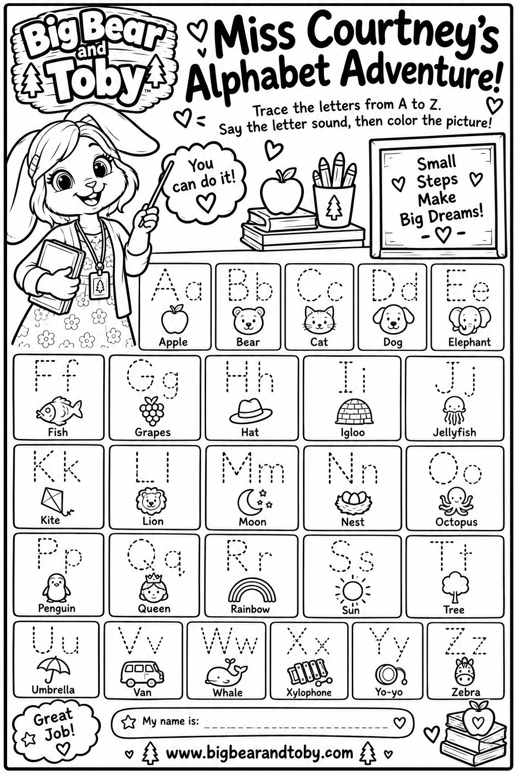 Miss Courtney Alphabet Activity